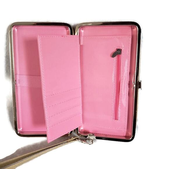 Cell Phone Card Money Holder Women's Wallet With Detachable Wrist Strap - Picture 7 of 12